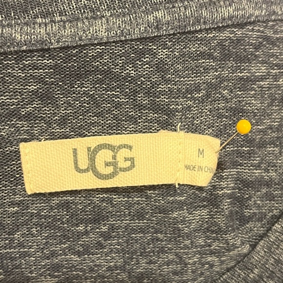 Ugg Fallon Heather Blue Super Soft Knot Front, Raglan, Long Sleeve Tee, size M - Picture 6 of 9